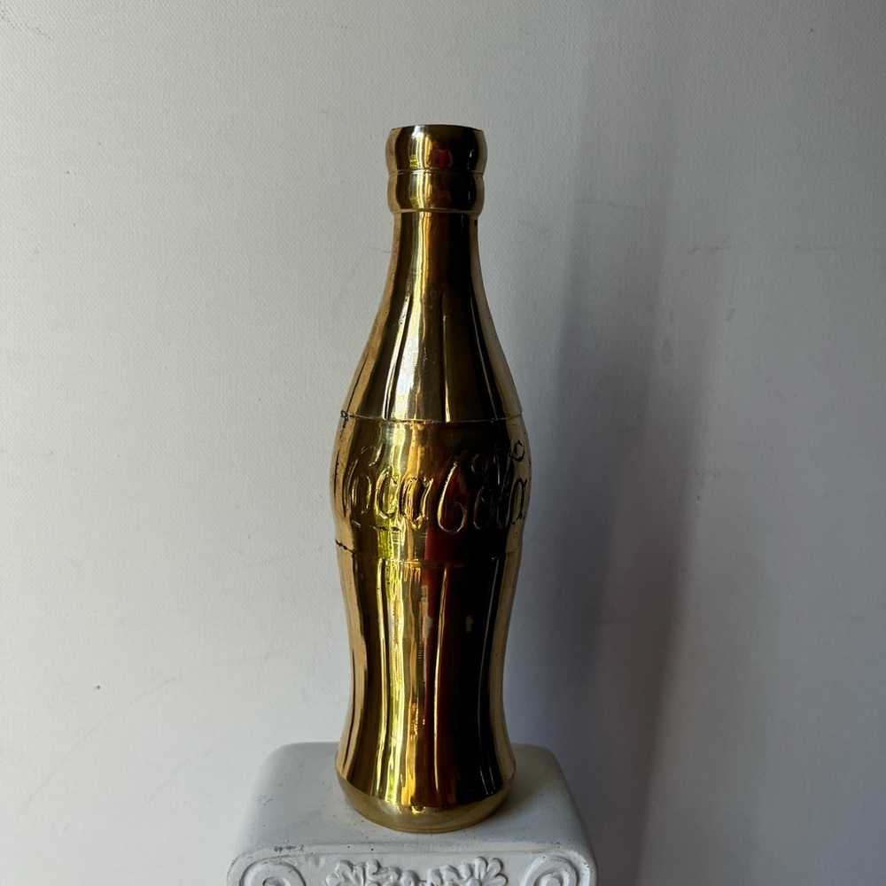 Coca Cola Gold brass Bottle Decor - Picture 2 of 9